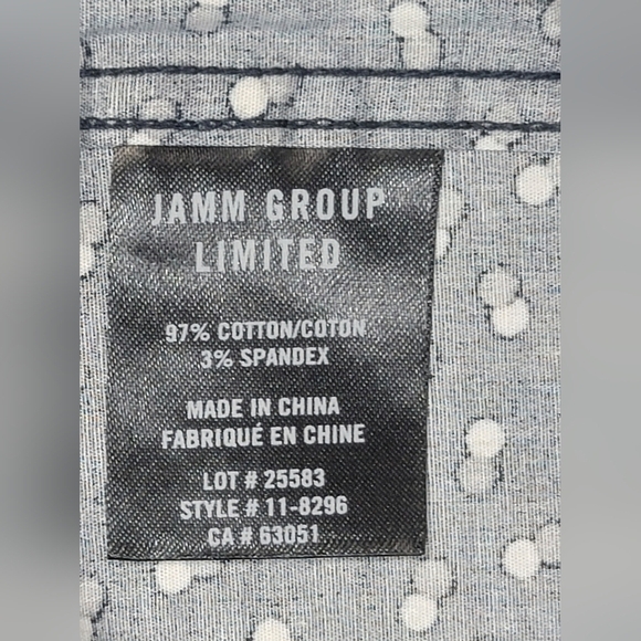 Julian & Mark Men's Large Ryan Geo Dot Print Long Sleeve Button Up … - Picture 6 of 13